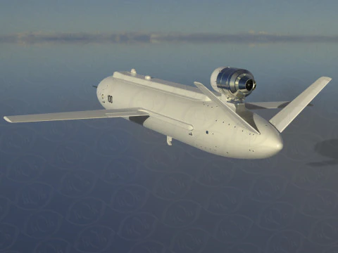 Ukrainian cruise missile drone PEKLO Detailed engineering 3D Model