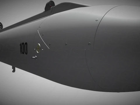 Ukrainian cruise missile drone PEKLO Detailed engineering 3D Model