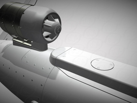 Ukrainian cruise missile drone PEKLO Detailed engineering Modello 3D