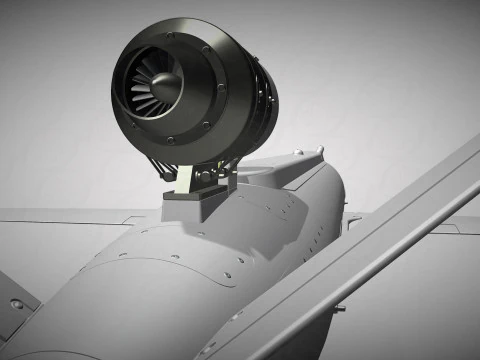Ukrainian cruise missile drone PEKLO Detailed engineering 3D Model