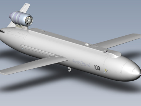Ukrainian cruise missile drone PEKLO Detailed engineering Modello 3D