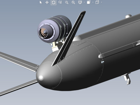 Ukrainian cruise missile drone PEKLO Detailed engineering Modello 3D