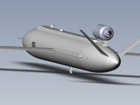Ukrainian cruise missile drone PEKLO Detailed engineering Modello 3D