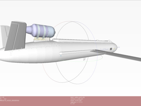 Ukrainian cruise missile drone PEKLO Detailed engineering Modello 3D