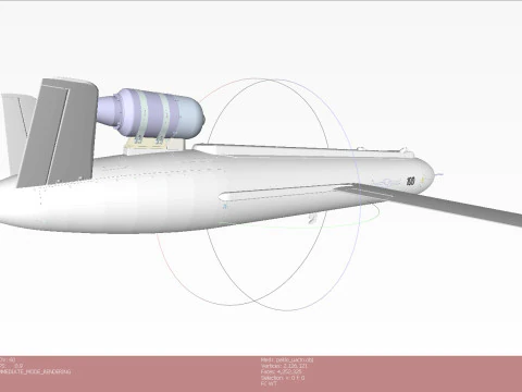 Ukrainian cruise missile drone PEKLO Detailed engineering 3D Model