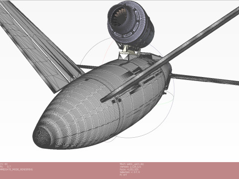 Ukrainian cruise missile drone PEKLO Detailed engineering Modello 3D