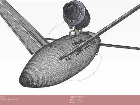 Ukrainian cruise missile drone PEKLO Detailed engineering 3D Model