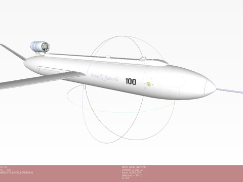 Ukrainian cruise missile drone PEKLO Detailed engineering Modello 3D