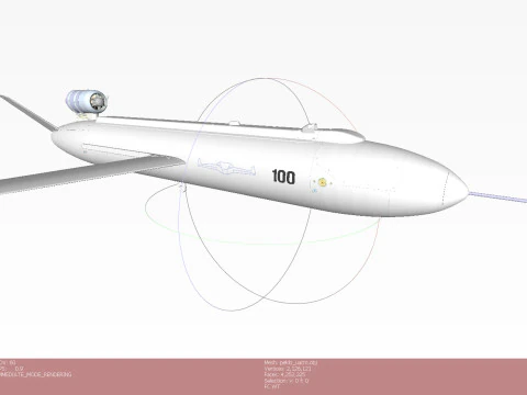 Ukrainian cruise missile drone PEKLO Detailed engineering 3D Model