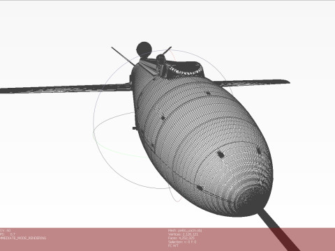 Ukrainian cruise missile drone PEKLO Detailed engineering Modello 3D