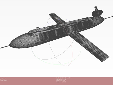 Ukrainian cruise missile drone PEKLO Detailed engineering Modello 3D