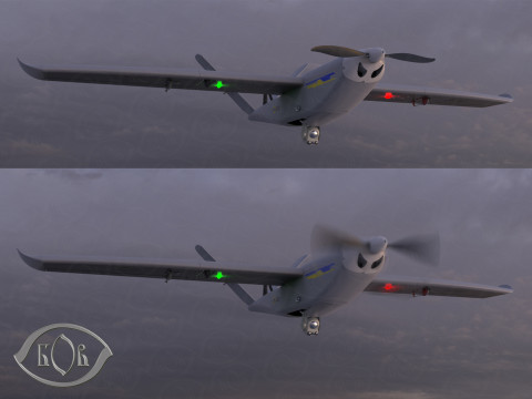 Ukrainian UAV GOR Tactical military reconnaissance drone 3D मॉडल