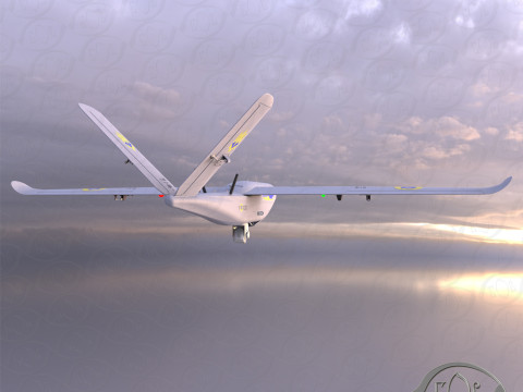 Ukrainian UAV GOR Tactical military reconnaissance drone 3D मॉडल