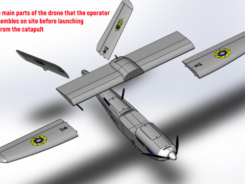 Ukrainian UAV GOR Tactical military reconnaissance drone 3D मॉडल