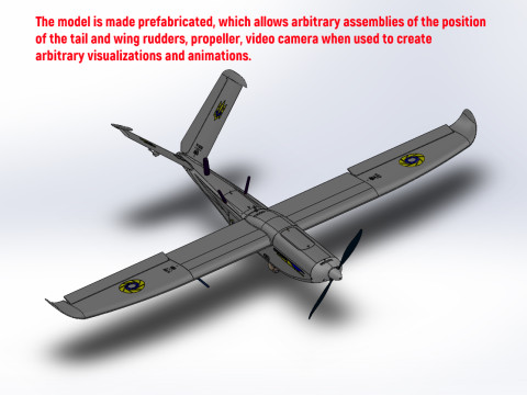 Ukrainian UAV GOR Tactical military reconnaissance drone 3D मॉडल