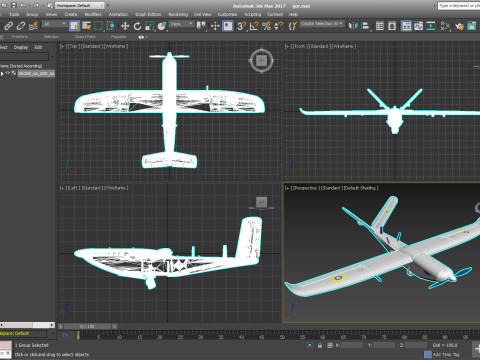 Ukrainian UAV GOR Tactical military reconnaissance drone 3D मॉडल