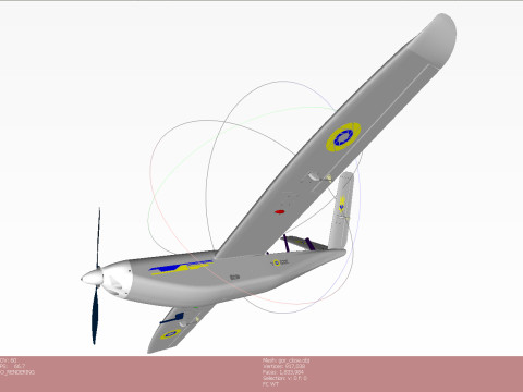 Ukrainian UAV GOR Tactical military reconnaissance drone 3D मॉडल
