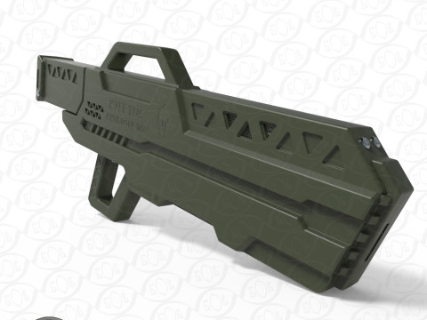 Antidrone Rifle electronic counter-UAV device KVERTUS AD MW Modelo 3D