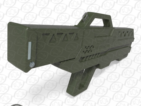 Antidrone Rifle electronic counter-UAV device KVERTUS AD MW Modelo 3D