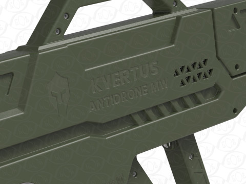 Antidrone Rifle electronic counter-UAV device KVERTUS AD MW Modelo 3D