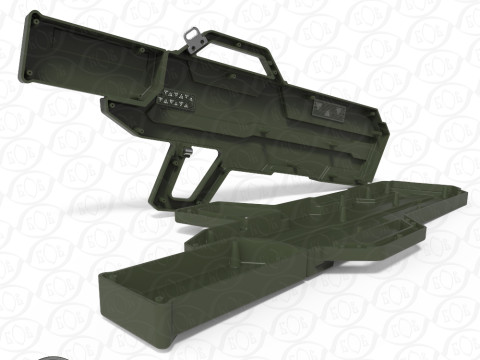 Antidrone Rifle electronic counter-UAV device KVERTUS AD MW Modelo 3D