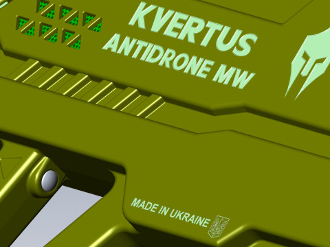 Antidrone Rifle electronic counter-UAV device KVERTUS AD MW Modelo 3D