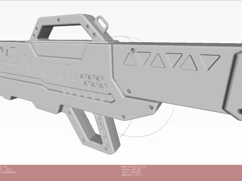 Antidrone Rifle electronic counter-UAV device KVERTUS AD MW Modelo 3D