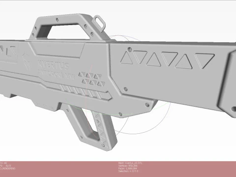 Antidrone Rifle electronic counter-UAV device KVERTUS AD MW 3D Model