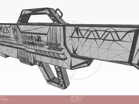 Antidrone Rifle electronic counter-UAV device KVERTUS AD MW Modelo 3D