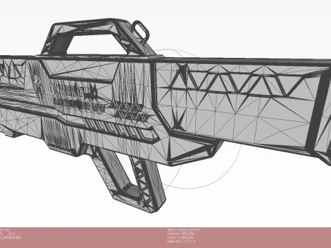 Antidrone Rifle electronic counter-UAV device KVERTUS AD MW 3D Model