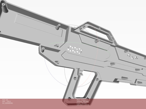 Antidrone Rifle electronic counter-UAV device KVERTUS AD MW Modelo 3D