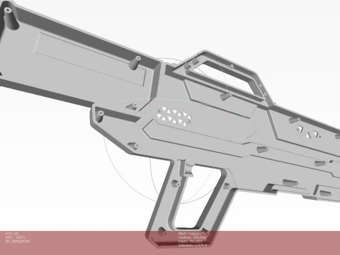 Antidrone Rifle electronic counter-UAV device KVERTUS AD MW 3D Model