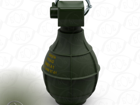 German DM61 DM61A1 hand grenade assembly moulage 3Dモデル