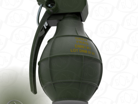 German DM61 DM61A1 hand grenade assembly moulage 3Dモデル
