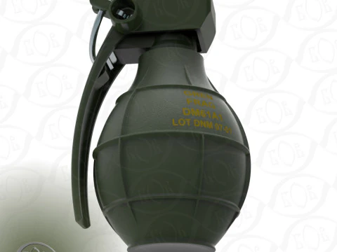 German DM61 DM61A1 hand grenade assembly moulage 3D Model