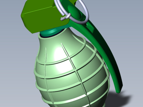 German DM61 DM61A1 hand grenade assembly moulage 3Dモデル