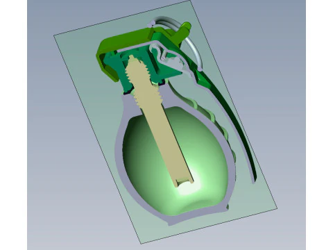 German DM61 DM61A1 hand grenade assembly moulage 3D Model