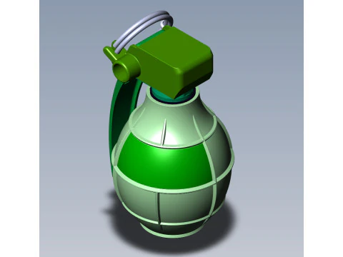 German DM61 DM61A1 hand grenade assembly moulage 3D Model