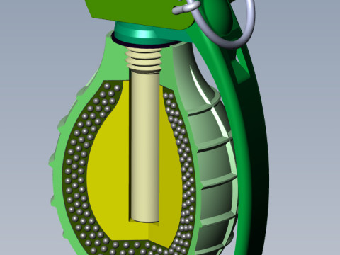German DM61 DM61A1 hand grenade assembly moulage 3Dモデル