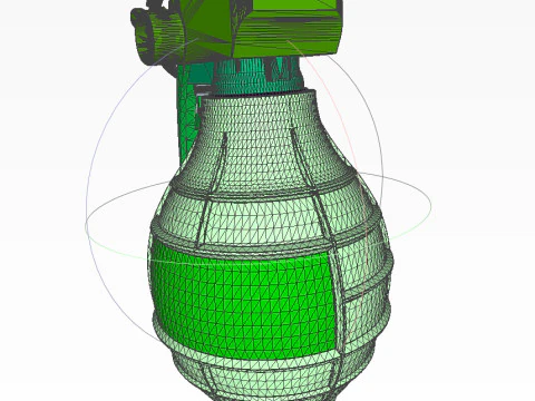 German DM61 DM61A1 hand grenade assembly moulage 3D Model