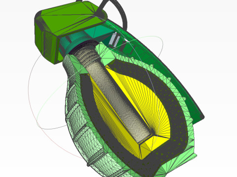German DM61 DM61A1 hand grenade assembly moulage 3Dモデル