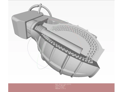 German DM61 DM61A1 hand grenade assembly moulage 3D Model