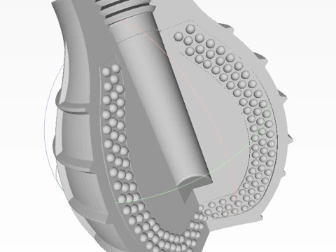 German DM61 DM61A1 hand grenade assembly moulage 3D Model