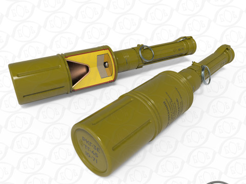 RKG 3 Soviet hand antitank cumulative grenades 3dprinable moulage 3D 模型