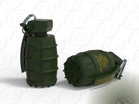 German DM51 hand grenade assembly printable moulage 3D Модель
