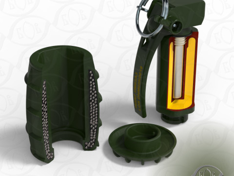 German DM51 hand grenade assembly printable moulage 3D Модель