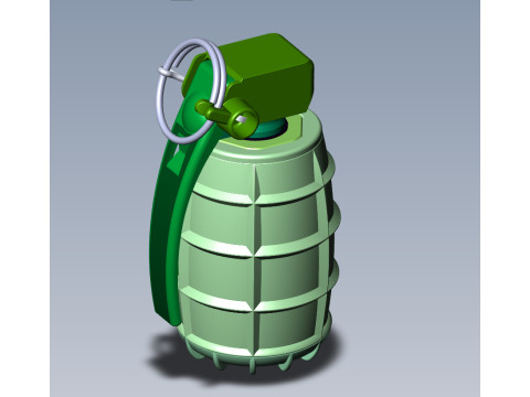 German DM51 hand grenade assembly printable moulage 3D Модель