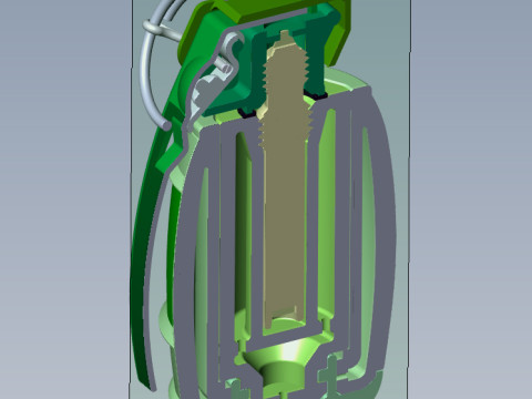 German DM51 hand grenade assembly printable moulage 3D Модель