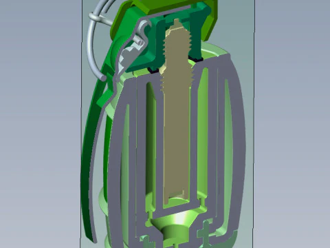 German DM51 hand grenade assembly printable moulage 3D Model