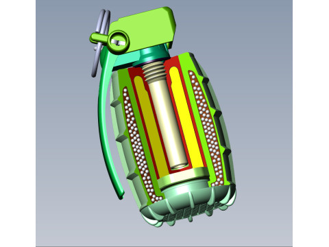 German DM51 hand grenade assembly printable moulage 3D Модель